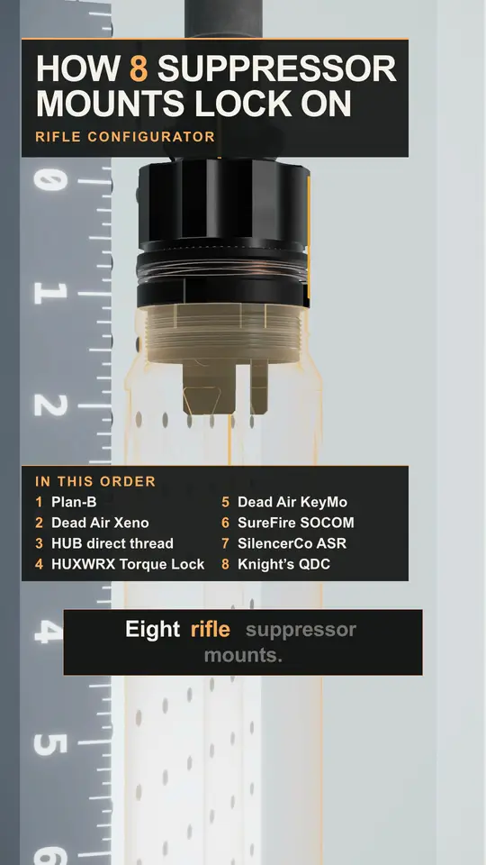 How 8 suppressor mounts lock on